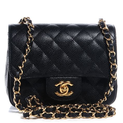 chanel flap bag caviar black